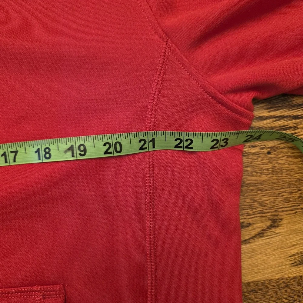 Full Zip Large‎ Unisex Hoodie Solid Red Athletic Casual Activewear Clique